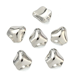 Серебро Абс пластмассовые подвески, самородки очарование, серебряные, 15x14x5 мм, отверстие : 1.4 мм