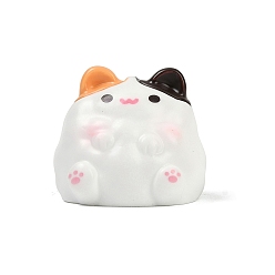 Белый Украшение для дисплея кошки из смолы, для украшения рабочего стола домашнего офиса, белые, 21.5x21.5x19.5 мм