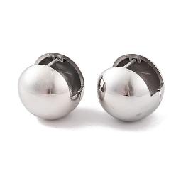 Нержавеющая Сталь Цвет Не тускнеющие круглые 304 серьги-кольца из нержавеющей стали для женщин, цвет нержавеющей стали, 15.5 мм