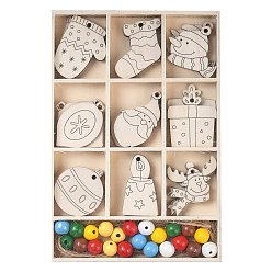 пшеница Рождественская тема, деревянные подвески своими руками, цвет пшеницы, 190x130x16 мм