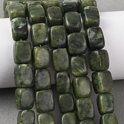 Chinese Jade Натуральные китайские бусины из южного нефрита, кубоид, 12~13x8~10x8~10 мм, отверстие : 1 мм, около 30~31 шт / нитка, 14.76'' (37.5 см) ~ 14.96'' (38 см)
