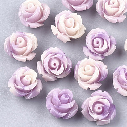 Средняя Орхидея Синтетических коралловых бусин, окрашенные, цветок, средне орхидеи, 10x10.5x8 мм, отверстие : 1 мм