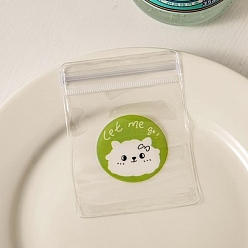 Schaf Rechteckige, wiederverschließbare PVC-Verpackungsbeutel, selbstdichtende Beutel, Schaf, 8x6 cm