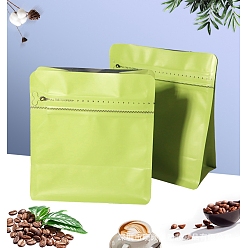 Желто-Зеленый Прямоугольная сумка из композитного материала с застежкой-молнией и майларом, Стойкий к запаху повторно закрывающийся для упаковки мешочка для вечеринок, пищевой блеск для губ, ювелирные изделия для хранения, желто-зеленый, 16.5x15.5x8 см