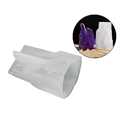 Белый Силиконовые формы для свечей своими руками, пищевой силикон, изготовление украшений, для изготовления свечей, самородки, белые, 42x31 мм