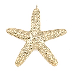 Золотой 201 из нержавеющей стали большие кулоны, морская звезда, золотые, 52.5x48.5x3.5 мм, отверстие : 2.8 мм