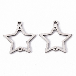 Нержавеющая Сталь Цвет 201 из нержавеющей стали Компоненты для люстр ссылки, звезда, лазерная резка, золотые, 21x20x1 мм, отверстия : 1.5 mm и 1 мм