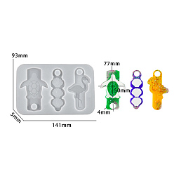 Белый Чашка-непроливайка, фиксированная чашка, бирка, сумка, подвеска на молнии, силиконовая форма, изготовление изделий из эпоксидной смолы, прямоугольные, белые, 93x142x5 мм, отверстие : 10.4 мм, внутренний диаметр: 78x26~50 мм