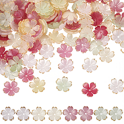 (52) Непрозрачная лаванда 200шт 4 цвета акриловые колпачки для бусин, 5 -лепестковая сакура, разноцветные, 18x19x6 мм, отверстие : 1.4 мм, 50 шт / цвет