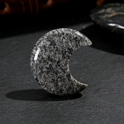 Джаспер Кунжут Натуральный кунжутный яшмовый массажер из пальмового камня, Камень беспокойства для терапии беспокойства, луна, 30x25x8 мм