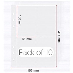 Прозрачный ПВХ пластик 4 карманный держатель для карт, страницы для замены переплета, прямоугольные, прозрачные, 215x155 мм