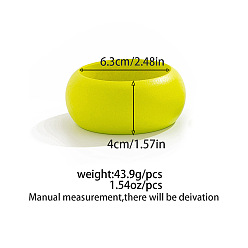 Пластиковый Пластиковые широкие браслеты, эффектные браслеты для женщин, зеленый желтый, 1-5/8 дюйм (4 см), внутренний диаметр: 2-1/2 дюйм (6.3 см)