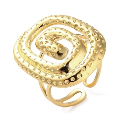 Rectangle Ионное покрытие (ip) 304 перстни из нержавеющей стали, реальный 18 k позолоченный, прямоугольные, размер США 6 3/4 (17.1 мм)