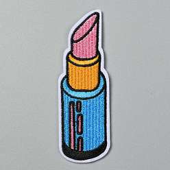 Colorful Computerized Embroidery Cloth Iron on/Sew on Patches, Costume Accessories, Lipstick, Colorful, 94x30x1.5mm