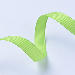 Желто-Зеленый Grosgrain ленты, Полиэфирная лента, желто-зеленый, 10 мм, о 5 м / прядь
