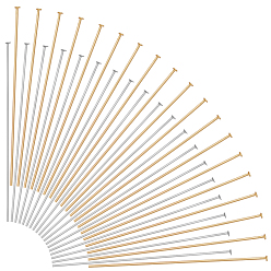 (52) Непрозрачная лаванда 300 шт 2 стили 304 штифты с плоской головкой из нержавеющей стали, разноцветные, 50x0.6~0.7 мм, Руководитель: 1~1.5 mm, 150 шт / стиль