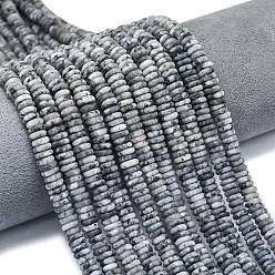 Larvikite Нити бусин из натурального матового ларвикита, рондель, 6x2 мм, отверстие : 1 мм, около 150~160 шт / нитка, 14.57~14.96'' (37~38 см)