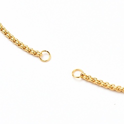 Golden Adjustable 304 Stainless Steel Box Chain Slider Bracelet/Bolo Bracelets Making, with Brass Cubic Zirconia Charms, Golden, Single Chain Length: about 5-1/4 inch(13.3cm)