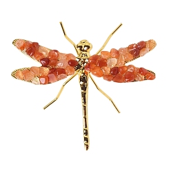 Carnelian Natural Carnelian Dragonfly Display Decorations, Animal Crafts for Table Decor Home Decor, 100x80mm