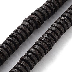 Лавовый камень Бусы из натуральной лавы, матовые, Heishi бусы, диск, 8.5x3 мм, отверстие : 1 мм, около 126 шт / нитка, 15.87'' (40.3 см)