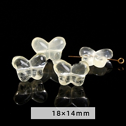 Бабочка Натуральные бусины из лимонного кварца (нагретые)., резные бусины, бабочка, 14x18 мм