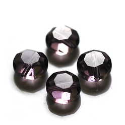 Темно-синий  Шифер Имитация Австрийские кристаллические шарики, класс AAA, граненые, плоско-круглые, темно-синий, 8x4 мм, отверстие : 0.9~1 мм