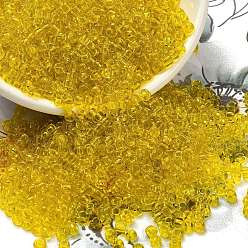 (932FM) Темно-синий аква-матовый с подкладкой Fgb 8/0 круглый стеклянный бисер класса А, прозрачные цвета, темно-золотистые, 8/0, 3x2 мм, отверстие : 1 мм, около 10000 шт / упаковка