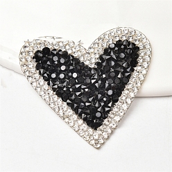 Реактивный Самолет Исправление формы сердца со стразами, аппликации из страз, для костюма, шляпа, пакет, струя, 48x45 мм