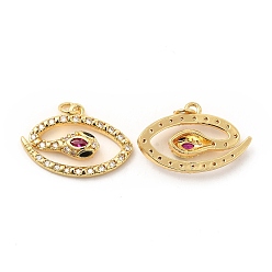 Прозрачный Латунные микро проложить кубического циркония подвески, без кадмия и без свинца, с целью перехода в кольце, амулеты змея и глаз, золотые, прозрачные, 17x25x5 мм, отверстие : 3 мм