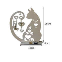Tan Wood Display Rack, for Jewerly Display, Cat, Tan, Finish Product: 19x8x26cm