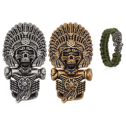 (52) Непрозрачная лаванда 2шт. 2 цвета латунные застежки-скобы, Индийская череп, разноцветные, 43.5x24x13.5 мм, 1 шт / цвет