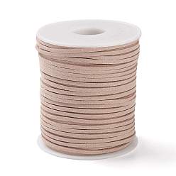 Tan 45M Faux Suede Cord, Faux Suede Lace, Tan, 2~2.5x1.5~2mm, about 50 Yards(45m)/Roll
