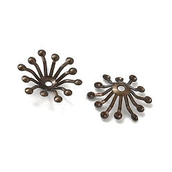 Античная Бронза Шапочки и конусы для бусин, латунные, аксессуары для волос, цветок, античная бронза, 13 мм