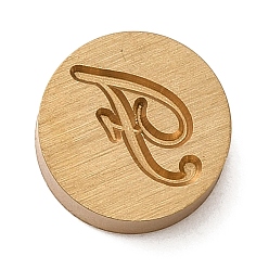 Letter F Золотистые латунные штампы с буквами, с черными деревянными ручками, для самодельных восковых печатей, Буква F, 79.5x12x12 мм