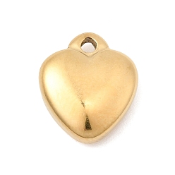 Сердце 304 подвески из нержавеющей стали, золотые, шарма сердца, 12x10x4 мм, отверстие : 1.4 мм