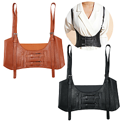 (52) Непрозрачная лаванда 2 шт 2 цвета pu кожаный поясной ремень, готика под грудью, женский корсет в стиле панк, разноцветные, 27 дюйм (68.5 см), 1 шт / цвет