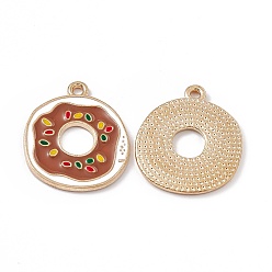 Верблюжий Подвески из эмали и сплава, золотой свет, пончик очарование, верблюжие, 23x19.5x1.5 мм, отверстие : 1.6 мм