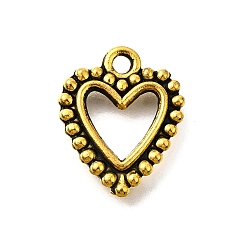Античное Золото Сплавочные подвески тибетского стиля, без кадмия и без свинца, сердце прелести, античное золото , 18x15x2.5 мм, отверстие : 1.8 мм, Около 925 шт / 1000 г