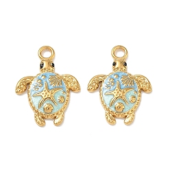 Turtle 304 нержавеющей стальной эмали подвески, ионное покрытие (ip), реальный 18 k позолоченный, прелести черепахи, 23.5x18x3 мм, отверстие : 2.5 мм