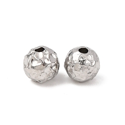 Нержавеющая Сталь Цвет Текстурированные 304 шарики из нержавеющей стали, круглые, цвет нержавеющей стали, 6 мм, отверстие : 1.5 мм