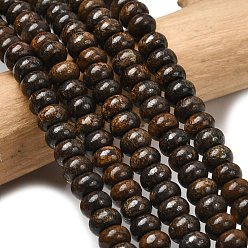 Бронзит Природные бронзитом бисер нитей, рондель, 6.5~7x4~4.5 мм, отверстие : 0.8 мм, около 89 шт / нитка, 15.35'' (39 см)