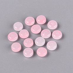 Pink Baking Paint Imitation Jade Glass Beads, Rondelle, Pink, 6~7x3~3.5mm, Hole: 1.2~1.5mm, about 5555pcs/1000g