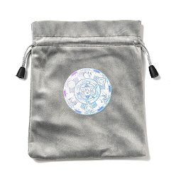 Star Tarot Card Storage Bag, Velvet Tarot Drawstring Bags, for Witchcraft Wiccan Altar Supplies, Rectangle, Star Pattern, 180x140mm