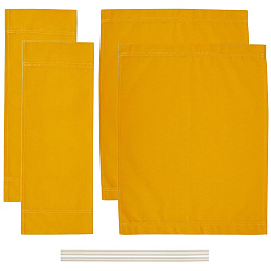 Золотистый 2 замена стульев из ткани, с 2 деревянными палочками, на кресло директора, сиденье и спинка кресла для макияжа, золотые, 195~420x530x2.5 мм