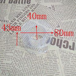 Прозрачный Пластиковые пустые катушки для проволоки, нить шпульки, прозрачные, 8x4.3 см, Внутренний диаметр: 4 cm