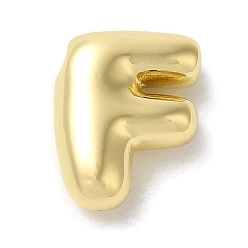 Letter F Brass Pendants, Long-Lasting Plated, Real 18K Gold Plated, Letter F, 10x7.5x3.5mm, Hole:1.4mm