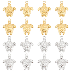 (52) Непрозрачная лаванда 16 шт. 2 цвета 201 подвески из нержавеющей стали, черепаха с подвесками морских звезд, разноцветные, 23.5x18x3 мм, отверстие : 2.5 мм, 8 шт / цвет