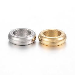 (52) Непрозрачная лаванда 304 из нержавеющей стали разделительные бусины, плоско-круглые, разноцветные, 10x3 мм, отверстие : 6 мм