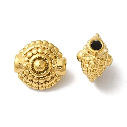 Золотой 304 из нержавеющей стали бусы, плоско-круглые, золотые, 9x8x6 мм, отверстие : 1.6 мм