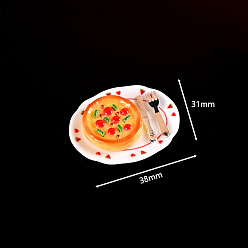 (52) Непрозрачная лаванда Миниатюрные украшения для завтрака из смолы, аксессуары для домашнего кукольного домика с микро-ландшафтом, притворяясь опорными украшениями, разноцветные, 19~31.5x3~39.5x1~4.5 мм, 4 шт / комплект